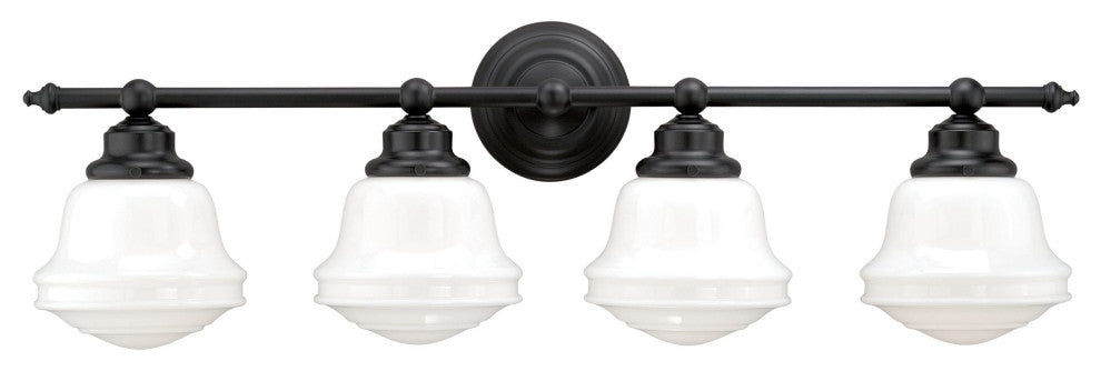 Vaxcel Huntley 4-Light Vanity, Oil Rubbed Bronze