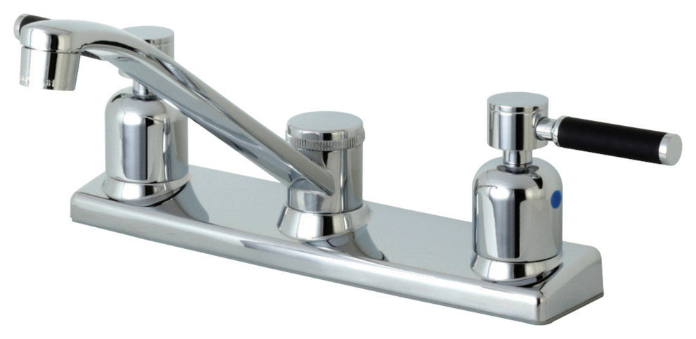 Kingston Brass 8" Centerset Kitchen Faucet, Polished Chrome