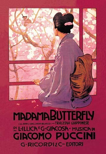 Madama Butterfly - Gallery Wrapped Canvas Art 28" x 42"