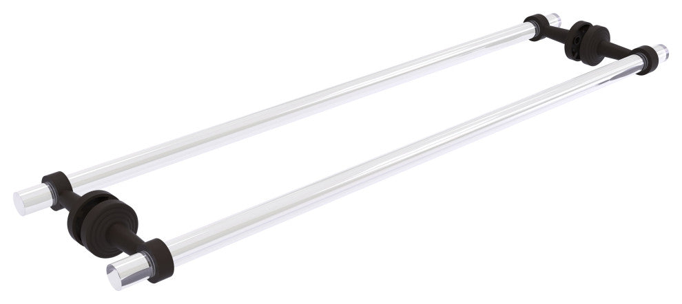 Pacific Beach 30" Back to Back Shower Door Towel Bar, Oil Rubbed Bronze