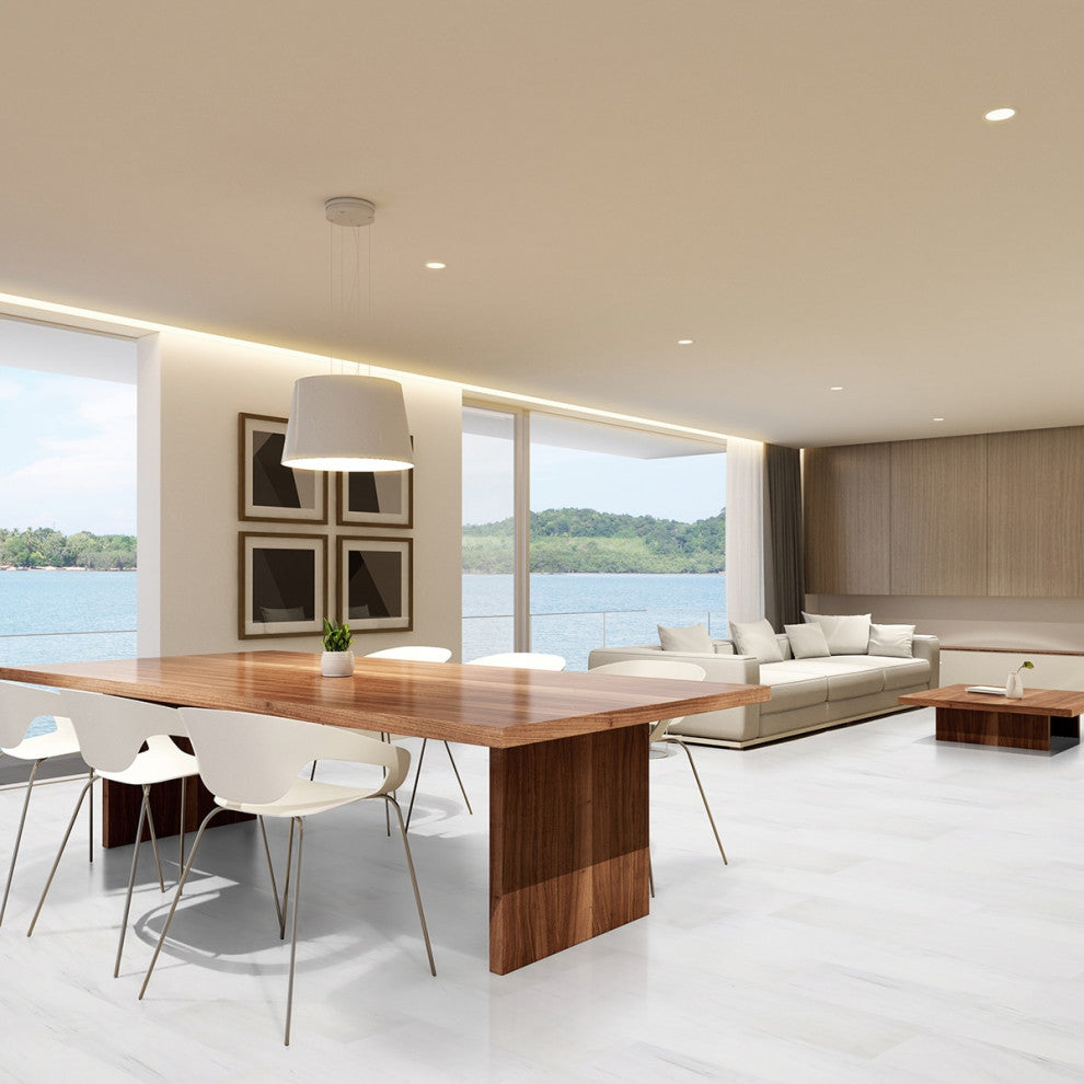 Bianco Dolomiti Select Honed 12x24 Micro Beveled Marble Tile