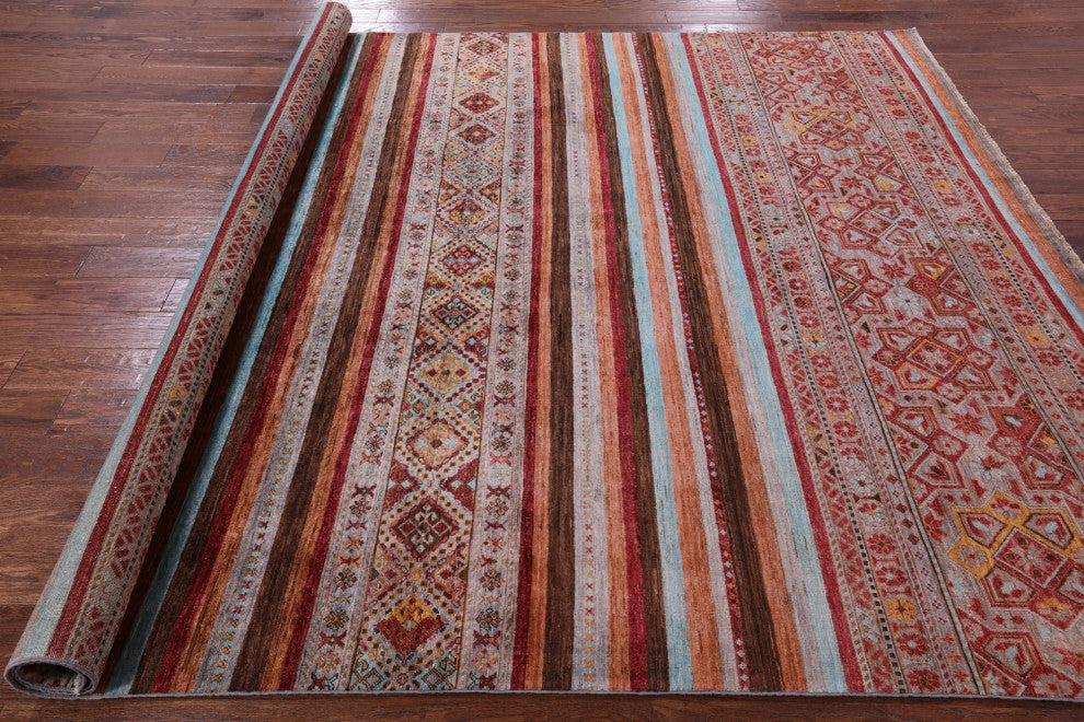 Khorjin Tribal Handmade Wool Rug 8' 2" X 9' 8" Q7413