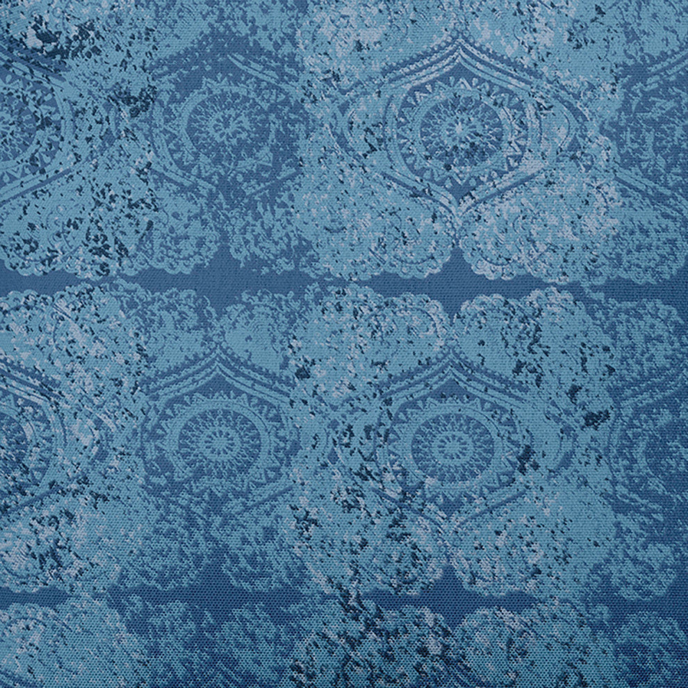 Patina Geometric Print Pillow, Blue, 16" X 16"
