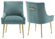 SEYNAR Velvet Dining Chairs, Set of 2, Upholstered Accent Side Chairs, Green