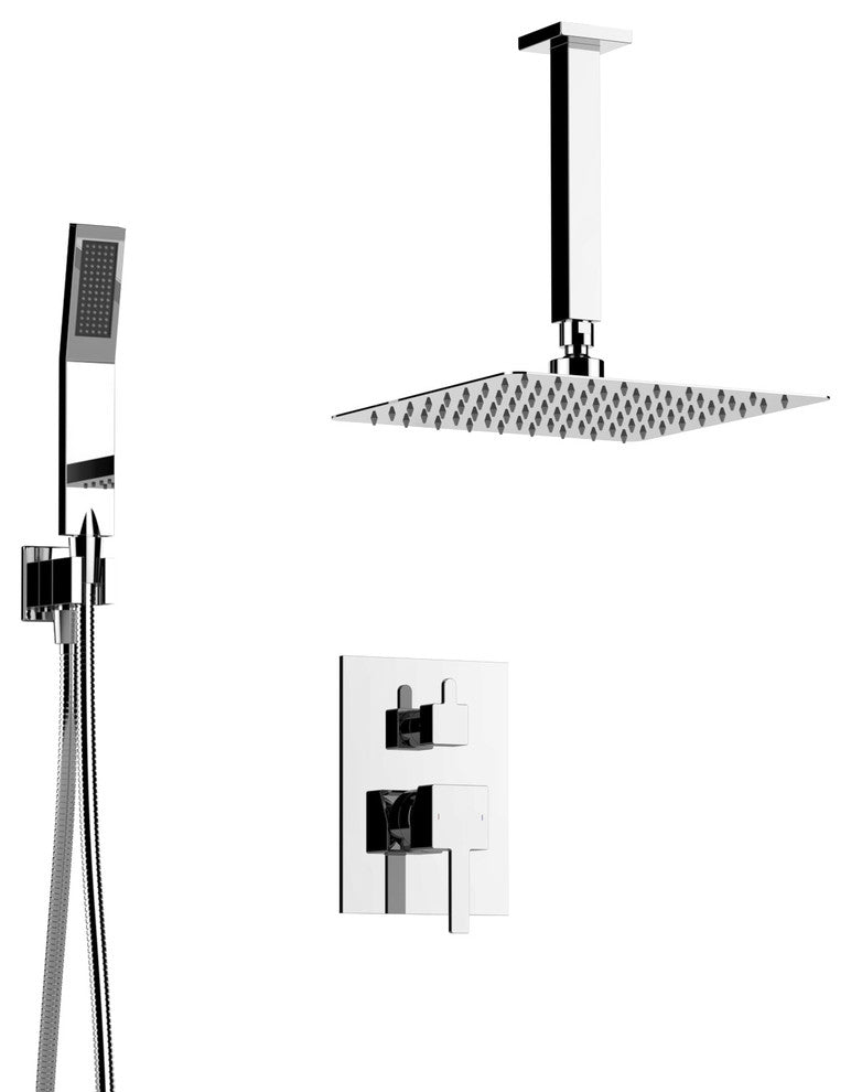 Davis Shower Set, Two Functions, Brushed Nickel