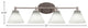 Capri 4-Light Bath Bar, Brushed Nickel/White Muslin