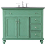 Home Living 42" Single Bathroom Vanity, Vintage Mint