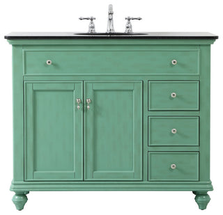 Home Living 42" Single Bathroom Vanity, Vintage Mint