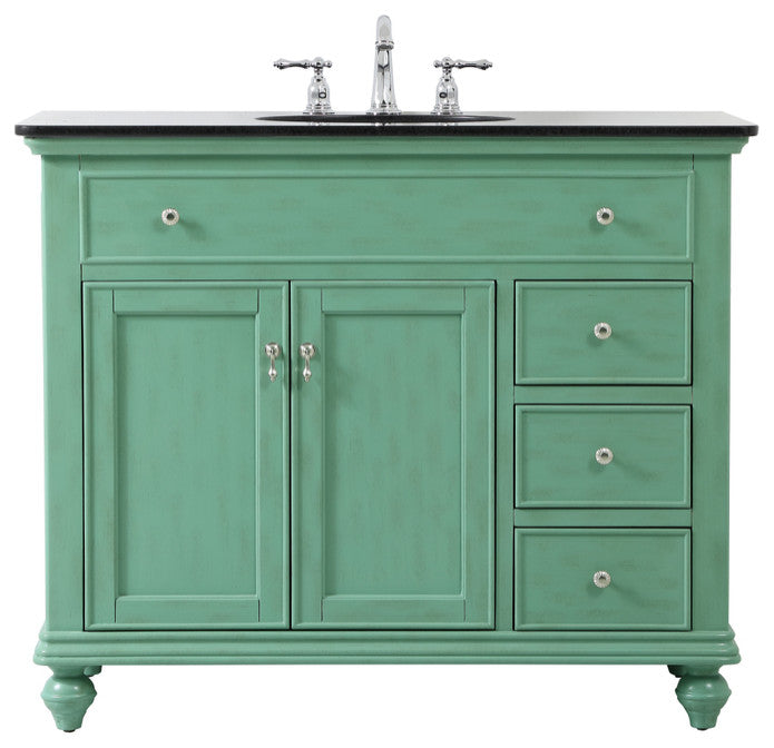 Home Living 42" Single Bathroom Vanity, Vintage Mint