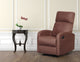 Modern Home Slim Design Microfiber Brown Recliner, Brown