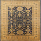 Ahgly Company Indoor Square Mid-Century Modern Area Rugs, 7' Square