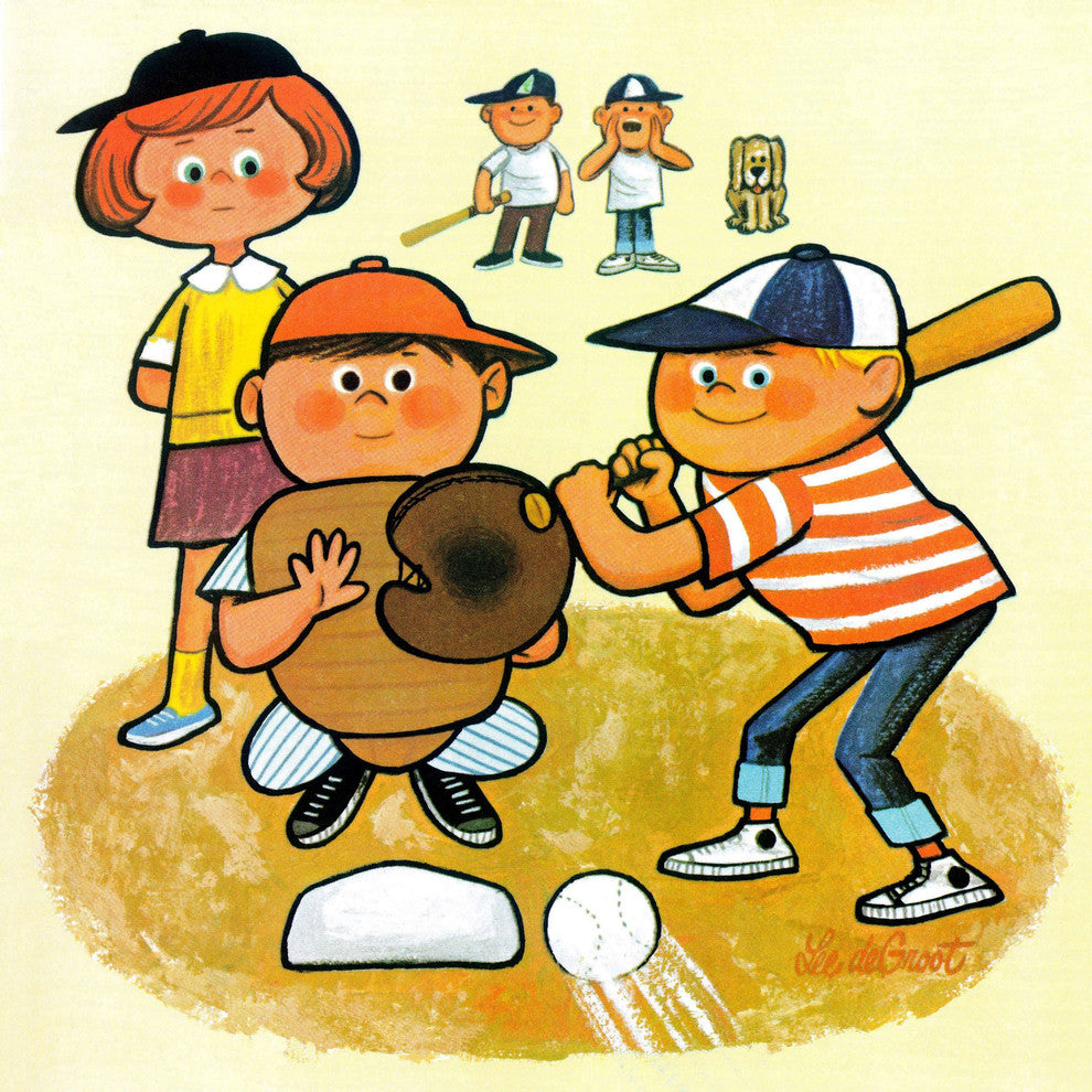 "Baseball Team" Painting Print on Canvas by Curtis