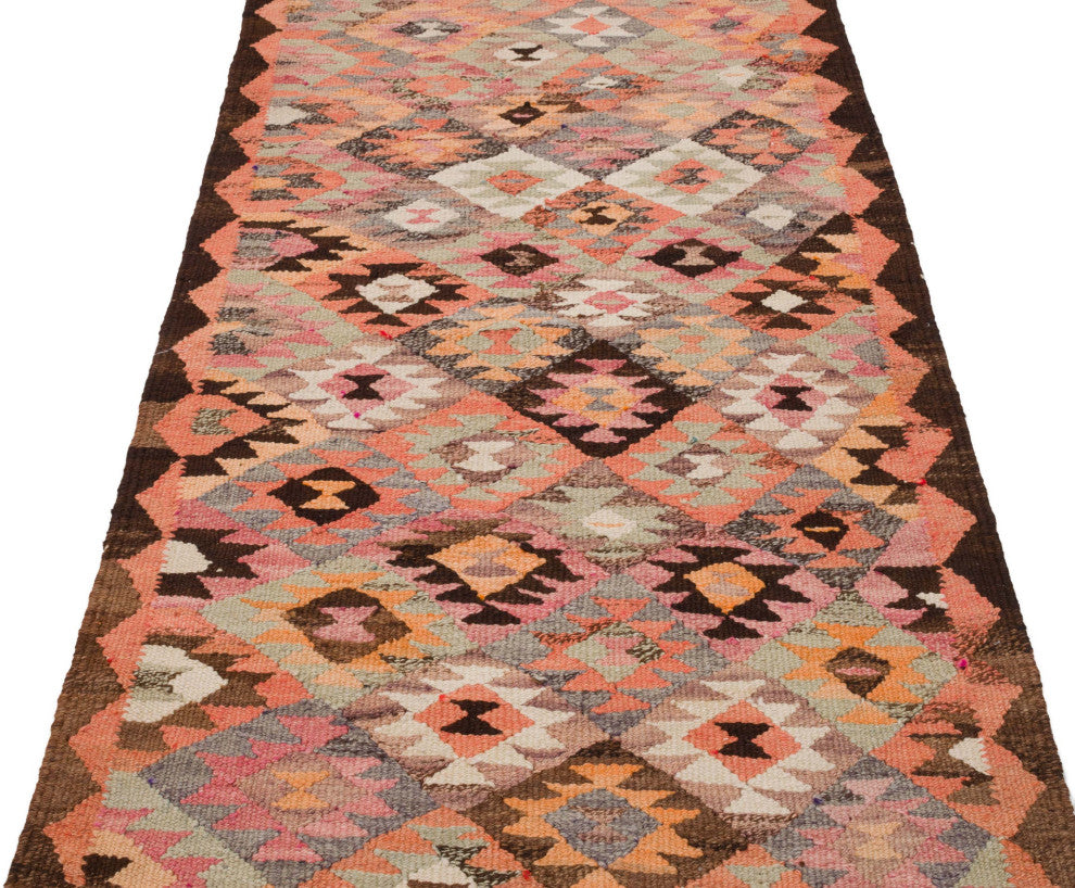 Vintage Turkish Kilim Runner 3' 1" x 10' 1", 37 in. x 121 in.