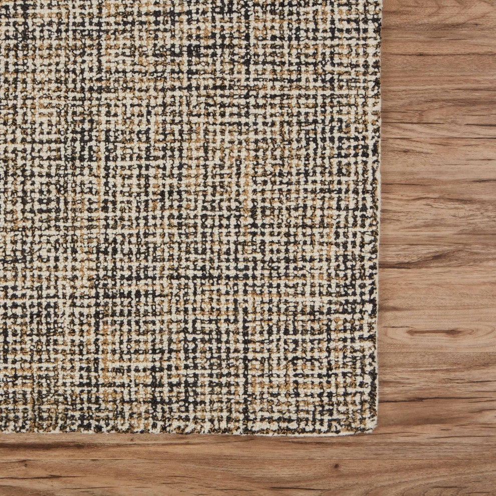 5" x 8" Charcoal Interwoven Maze Area Rug