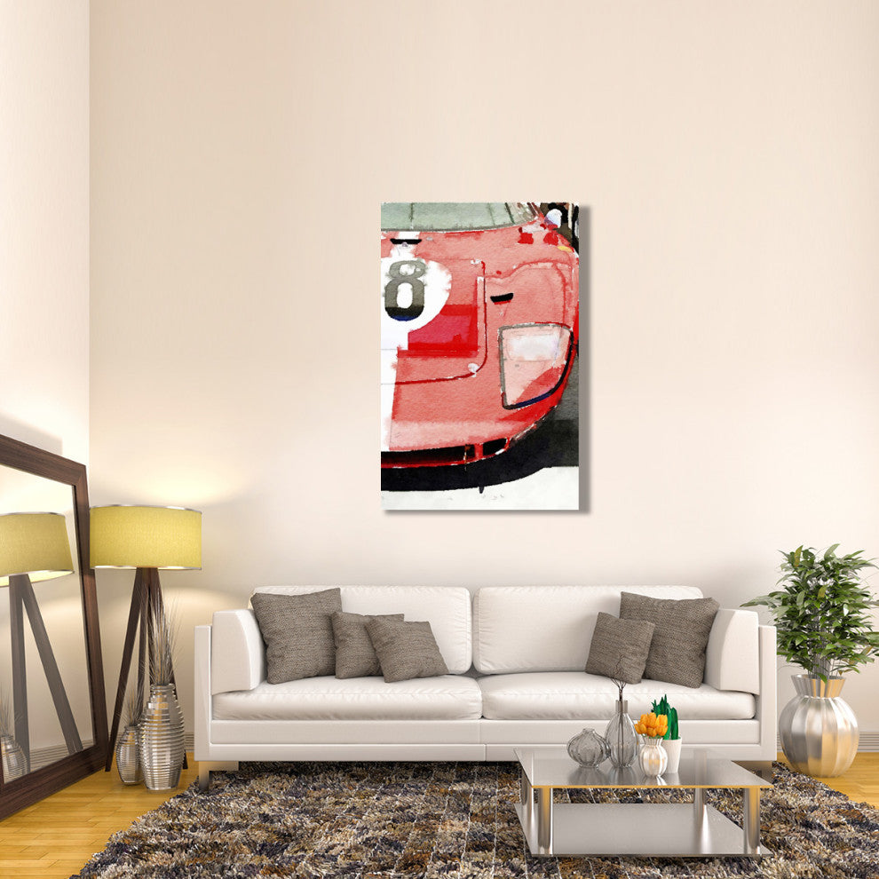 "1964 Ford GT40 Front Detail Watercolor" Fine Art Print