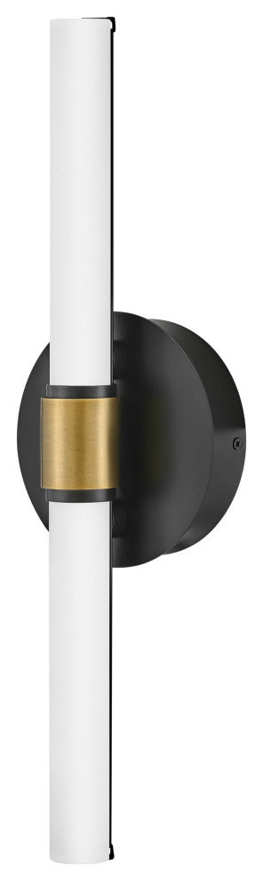 Lark 85600 Kai 17"W LED Bath Bar - Black / Chrome