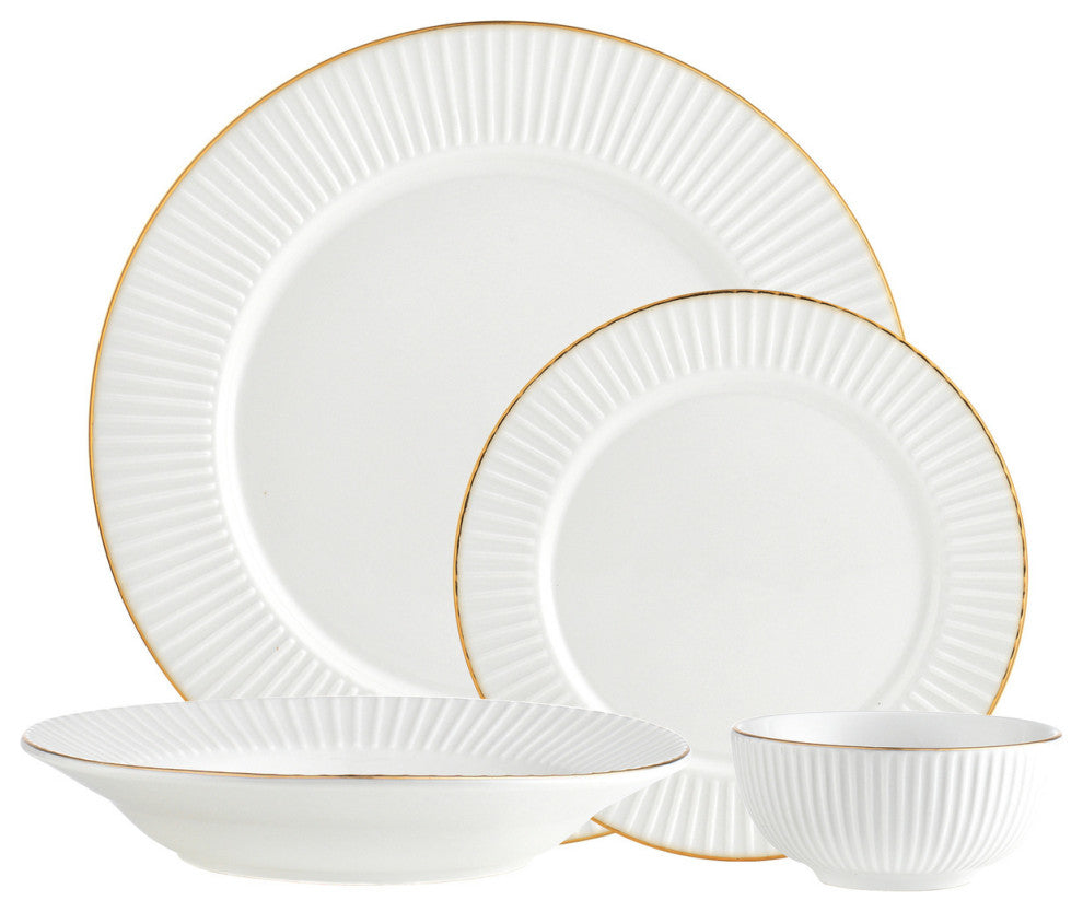 Inventure Gold 16 Piece Dinnerware Set
