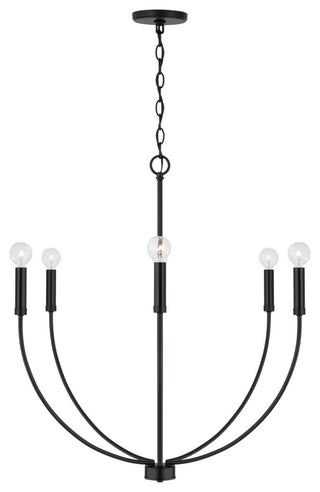 Capital Lighting 452161 Ansley 6 Light 30"W Taper Candle Style - Matte Black