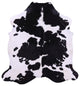 7' 4" X 6' 10" Black and White Natural Cowhide Rug C2183