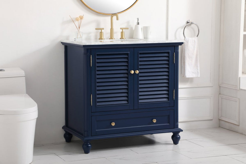Otis 36" Single Bathroom Vanity, Blue