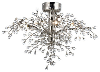 Maxim Lighting Cluster 8-Light Semi Flush, Polished Nickel