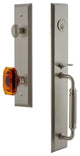 Fifth Avenue 1-Piece Dummy Handleset, C Grip and Baguette Amber Knob, 849255