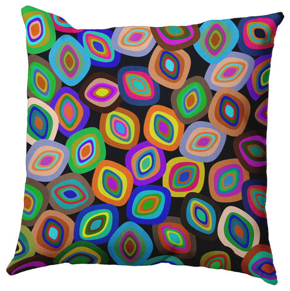 Modern Leaf Pile Accent Pillow, Multi, 18"x18"