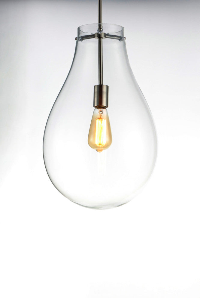 Maxim 10162CL Gourd 12"W Pendant - Satin Nickel