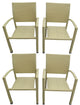 Modern Contemporary Outdoor Patio Chairs Set of 4 Tan