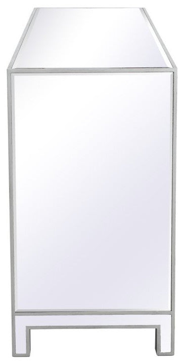 Elegant Decor Reflexion Chest Antique Silver