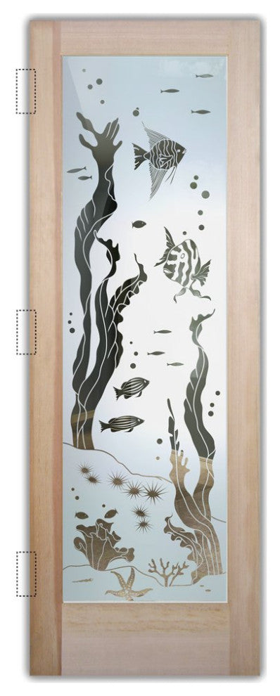 Interior Prehung Door or Interior Slab Door - Aquarium Fish - Douglas Fir...