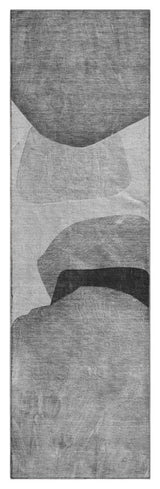 Premium Machine Washable Mayfield AMF547 Gray 2'3" x 7'6" Runner Rug