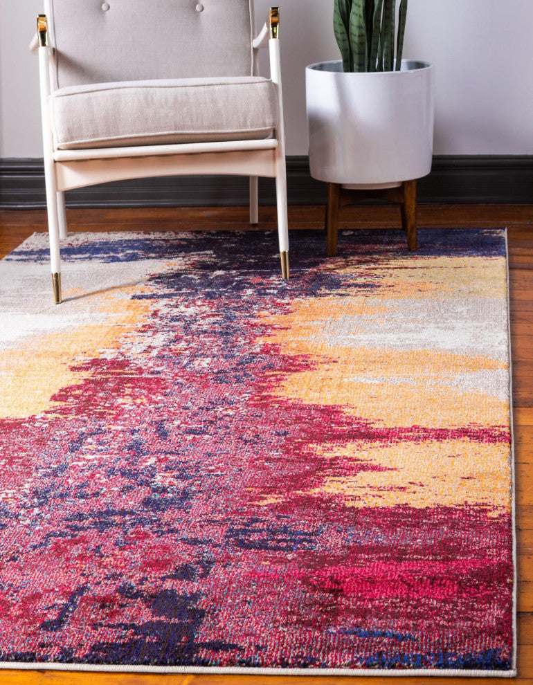 Rug Unique Loom Estrella Pink Rectangular 5' 0 x 8' 0