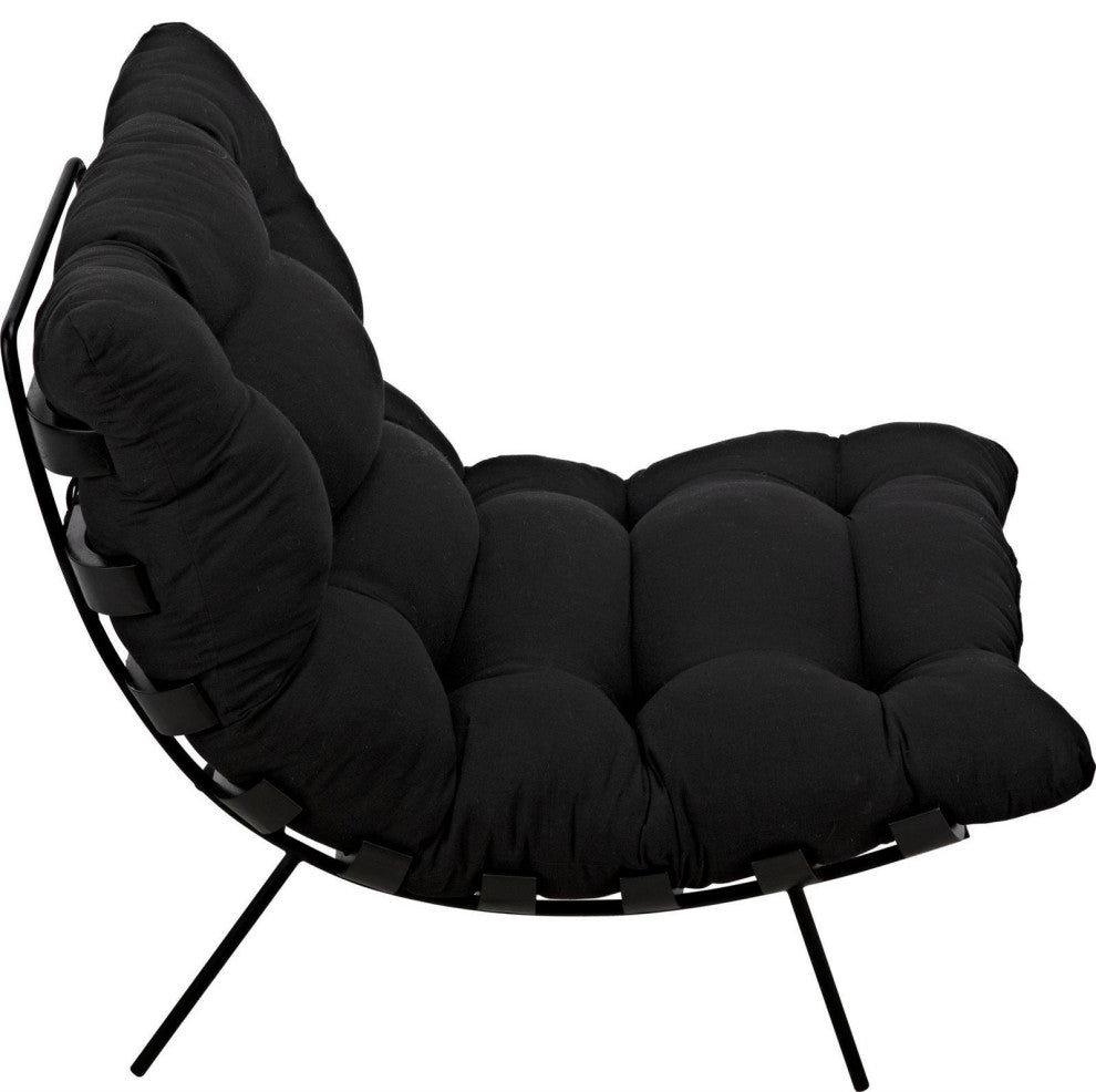 Charcoal Black Hanzo Chair, Steel Legs