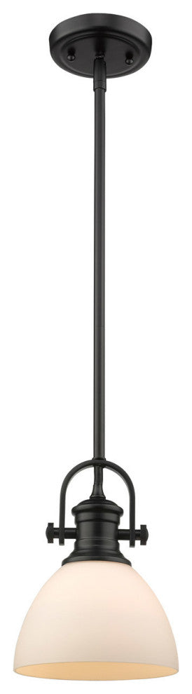 Golden Lighting 3118-M1L OP Hines 1 Light 6-7/8"W Pendant - Black