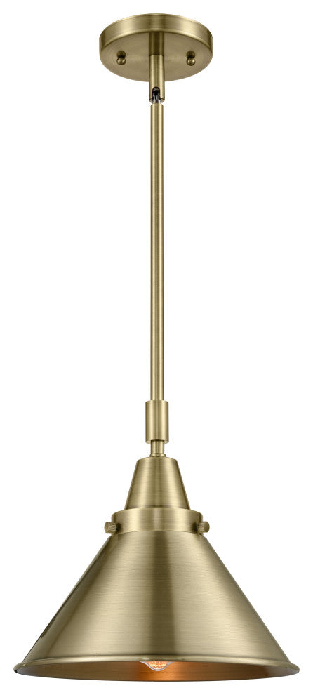 Innovations 447-1S-AB-M10-AB Briarcliff 1 Light Mini Pendant, Antique Brass