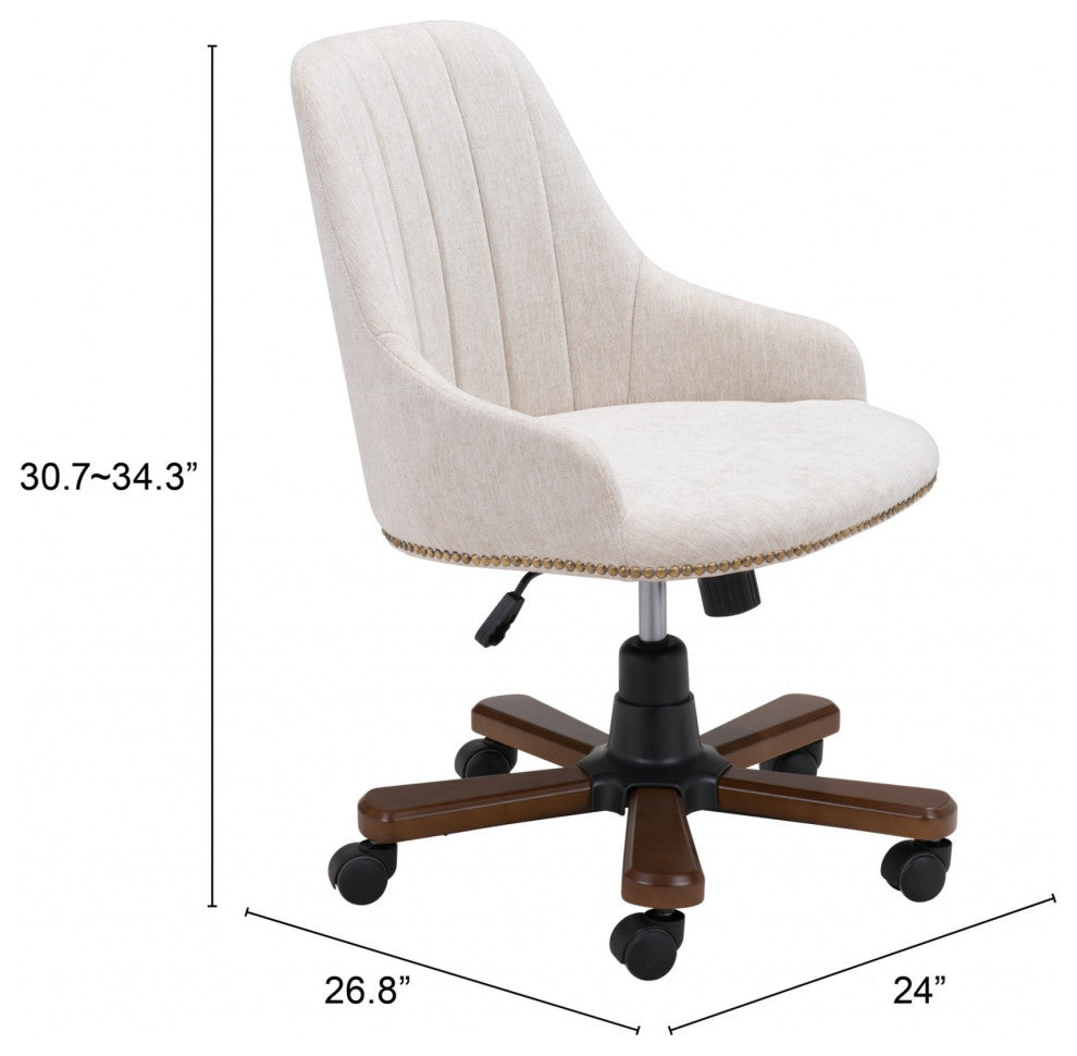 Off White Cozy Earth Office Chair