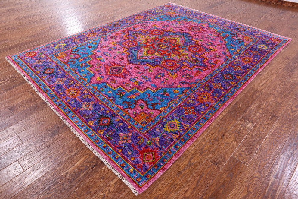 Heriz Serapi Hand-Knotted Wool Rug 8' 1" X 10' 7" - Q13704