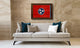Tennessee State Textured Flag Print With Brown Gold Frame, 19"x27"