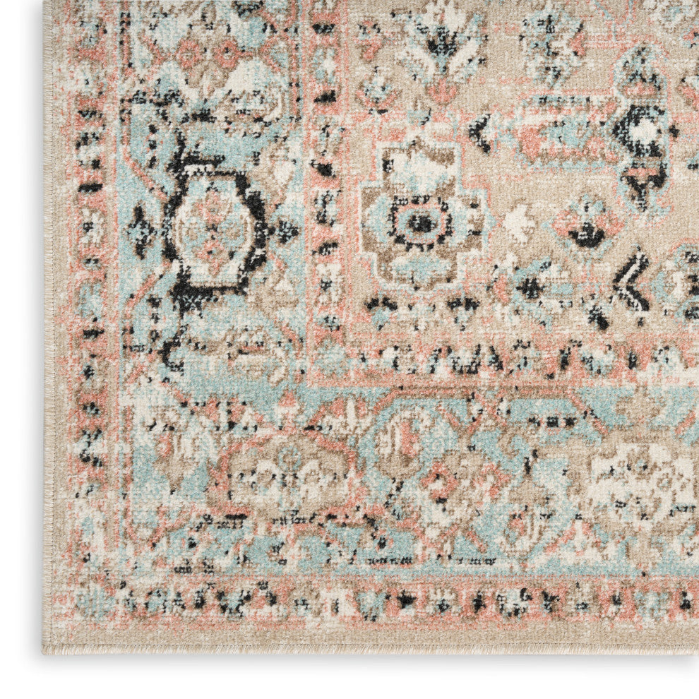 Nourison Washable Decor 9' x 12' Peach Vintage Indoor Rug