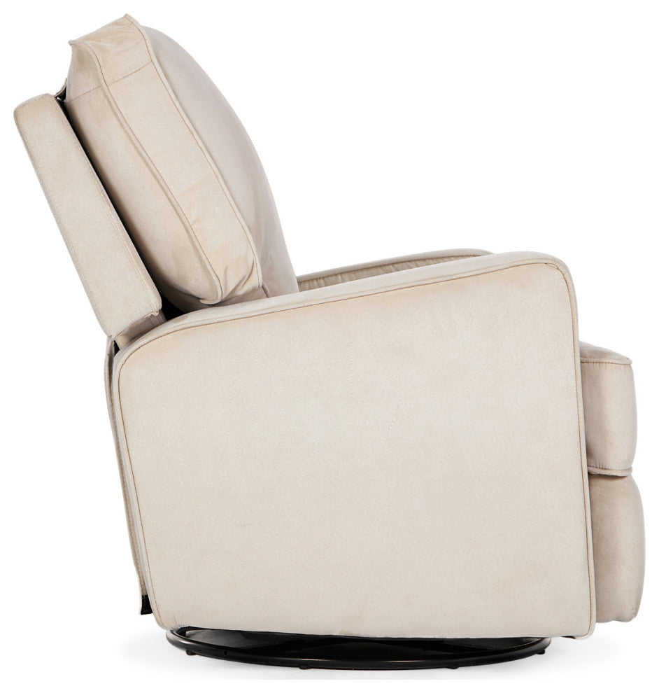 BELLEZE Linen Recliner Chair Cushioned Seat Logan, Beige