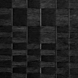 2 ft. Short Fiber Weave Room Divider Black 8 Panels