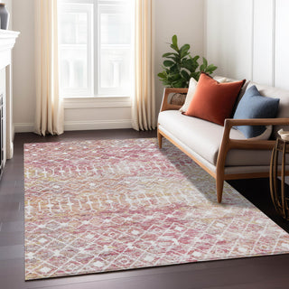 Machine Washable Indoor/Outdoor Chantille ACN1638 Pink 9' x 12' Rug