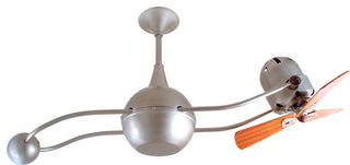 Brisa 2000 Rotational Ceiling Fan With Mahogany Blades, Matte Black