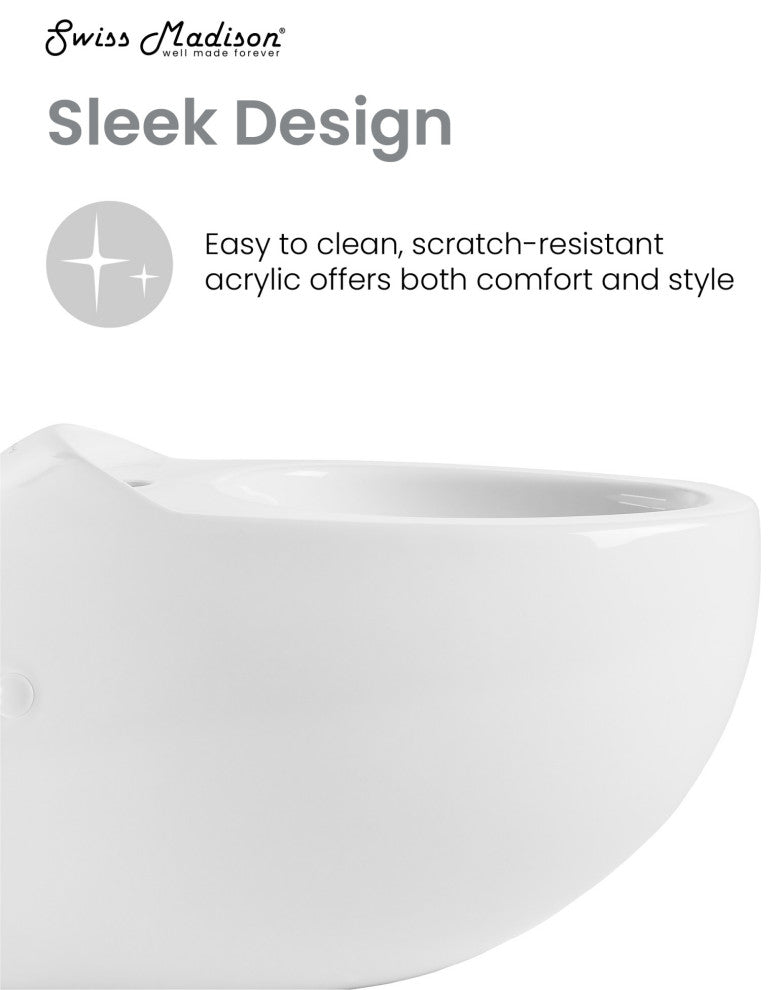 Swiss Madison SM-BD660 Plaisir Wall Mounted Bidet - White