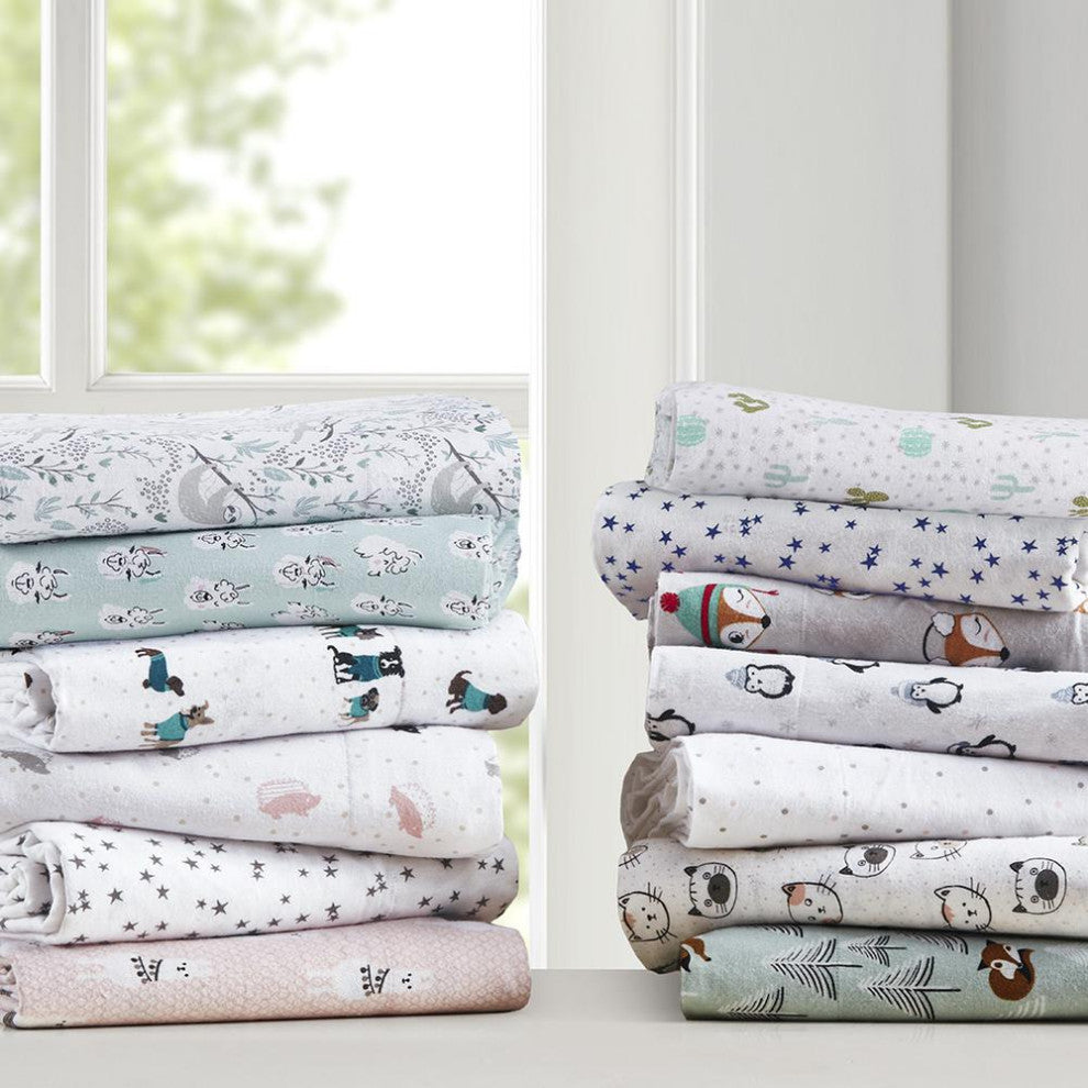 Cotton Flannel Printed Sheet Set
