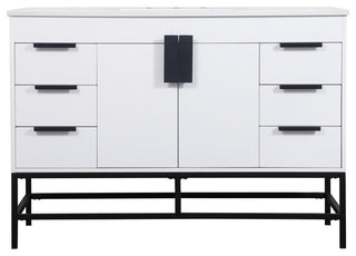 Home Living 22" Modern White-Light Bathroom Vanity