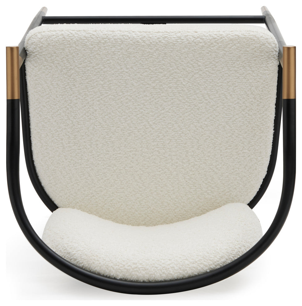 GDF Studio Contemporary Upholstered Counter Stools, Set of 2, Beige/Black/Gold