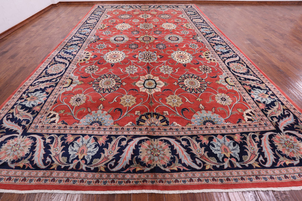11' 10" X 19' 3" Persian Sultanabad Handmade Wool Rug Q9454