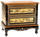 Gold Lacquer Two-Drawer Chest Royal Ladies